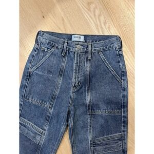Agolde Jeans Cooper Cargo Women's Size 25 Straight Medium Wash‎ Denim Preppy